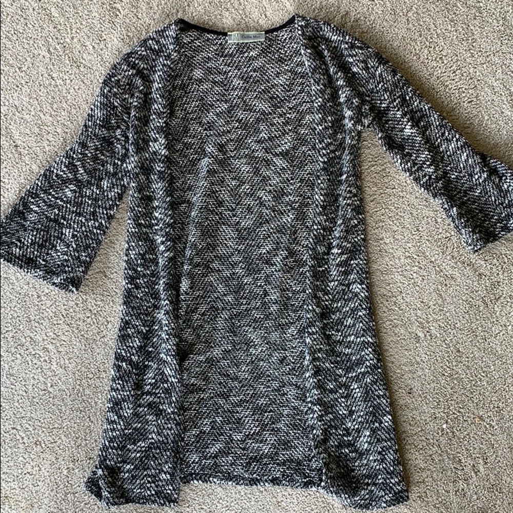 Callie Mac black and white crochet cardigan